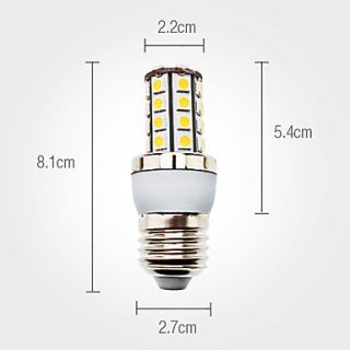 EUR € 10.75   E27 7W 36x5050 SMD 560 590LM 3000 3500K Warm wit licht