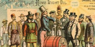 1800s Uncle Sam Chinese Irish Black Indian Home Light Oil Portland