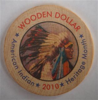 Wooden Dollar Wooden Nickel Indian Head Scouts Dollar