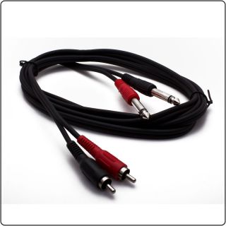 RCA to 1 4 Quarter inch Double Cable Adaptor Cord 7