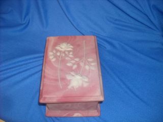 Nemith Incolay Stone Trinket Jewelry Box Pink Roses Nice