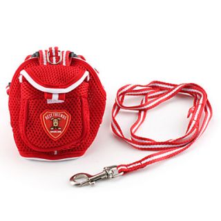  Style Body Harness with 4ft Leash for Dogs (Large, 23 31 Inches, Red