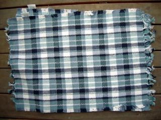 Placemats Plaid Glitter Sparkle Set 4 Country Holiday Xmas Lodge Blue