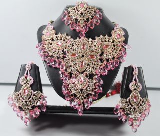   BRIDAL PATWA SET IN 4 PIECES BOLLYWOOD DESIGN INDIAN BRIDAL JEWELRY