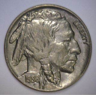 1936 Buffalo Indian Head Nickel 5c Uncirculated UNC