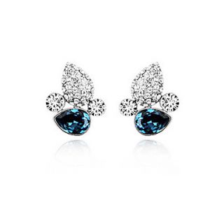 USD $ 14.39   Shining Crystal and Platinum Plated Alloy Earrings