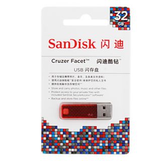 USD $ 40.89   32GB SanDisk Cruzer Facet USB 2.0 Flash Drive,