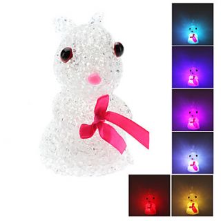 EUR € 3.95   Novelty Rabbit Style farverige Light Crystal LED Night