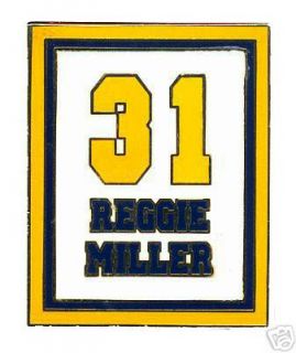 Indiana Pacers Reggie Miller 31 Retirement Banner Pin