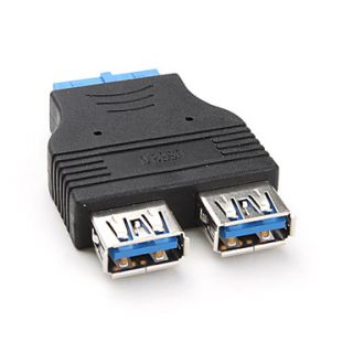 EUR € 6.43   dual usb a ide 3,0 af 20 pin adattatore (nero), Gadget