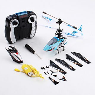 USD $ 41.99   4 Channel Shark Pattern Infrared RC Helicopter (Blue