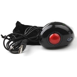 EUR € 41.21   trådløs håndholdt optisk trackball mus (sort