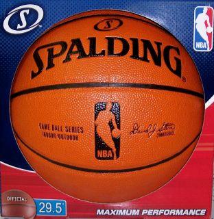 NBA Game Ball Series Spalding Full Size Indoor Outdoor Basketball 29 5