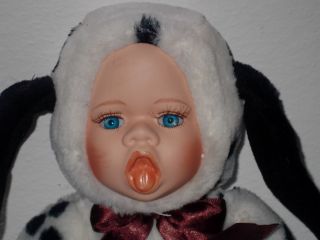  ANNE GEDDES (?) STYLE LITTLE DALMATION COSTUME BABY DOLL   BISQUE HEAD