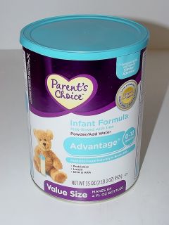 Parents Choice Advantage Infant Formula 35 oz Powder Milk Based with