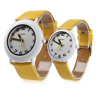 EUR € 10.48   par stil unisex pu analog kvarts armbandsur (gul