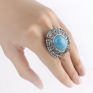 EUR € 2.47   Egyptische agaat azuurblauwe stud ring, Gratis