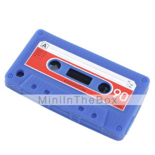 USD $ 3.49   Cassette Style Silicon Case for iPhone 3 (Deep Blue