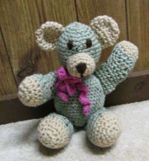 New Handmade Crocheted Stuffed Bear Handmade by Prison Inmates