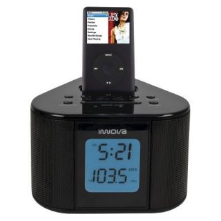 Innova VR880SA Docking Alarm Clock Radio Black