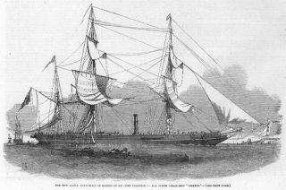 Ships Screw Steam SHIP Phoenix  Antique Print 1853