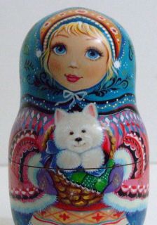  Exclusive Russian Nesting Doll by INNA KAMINSKAYA  WINTER CHILDREN