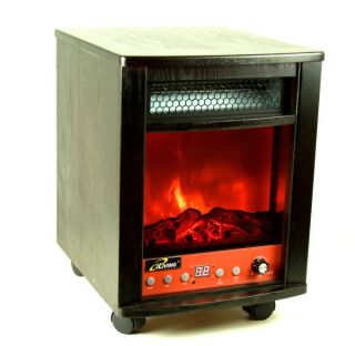 Iliving Electric Infrared Portable Fireplace Space Heater Remote 1500