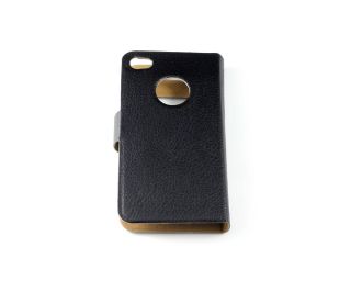 Leather Flip Pouch Protective Case Cover for iPhone 4 4G 4S Table Talk
