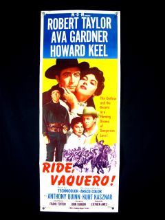 Ride Vaquero Ava Gardner Robert Taylor 1953 Insert VG