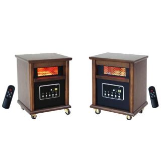  Infrared Heaters 4 Element Two Pack (2) Portable Space Electric Heater