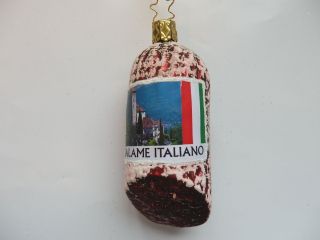 Inge Glas Italian Salami German Blown Glass Christmas Ornament