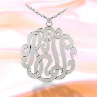  Personalized Cut Out Monogram Initial Necklace Made in USA