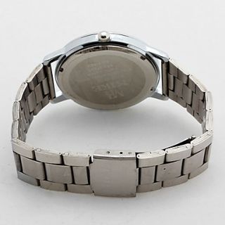 EUR € 9.56   Paar Stil Edelstahllegierung analoge Quarz Armbanduhr