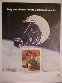 1966 Tang Instant Breakfast Drink Gemini Astronauts Ad