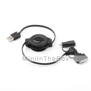 USD $ 24.69   4 In 1 Retractable USB Cable (Micro USB Port + Mini 5Pin