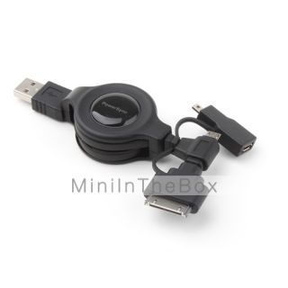 USD $ 24.69   4 In 1 Retractable USB Cable (Micro USB Port + Mini 5Pin