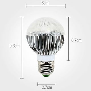 EUR € 9.56   E27 3X1W 270lm 6000 6500k branco lâmpada LED Ball (85