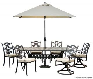 Innova Bailey Outdoor Patio Dining Table Chairs Set