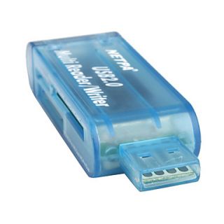 EUR € 3.67   58 in 1 USB 2.0 kaartlezer   transparant blauw, Gratis