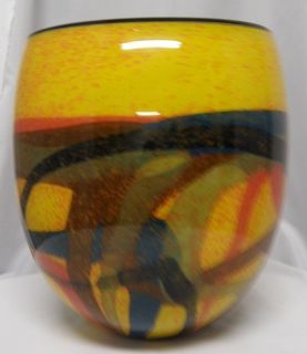 Ioan Nemtoi Bowl Gerbera Blown Glass Art