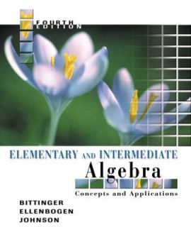  and Intermediate Algebra Concepts and Applications 4th Edition