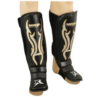 MMA Shin Guard Pads Instep Boxing Cowhide Leather Shin Protection Pad