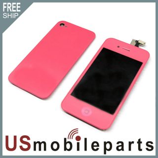 iPhone 4 CDMA Verizon Sprint Pink LCD Touch Sreen Assembly Back Cover