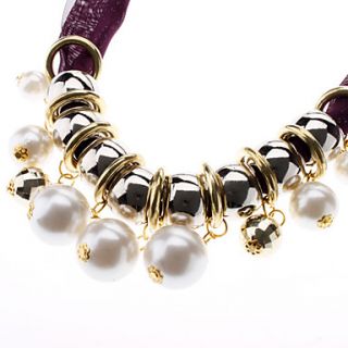 EUR € 6.61   Purple Pearl Short Sjaal Ketting, Gratis Verzending