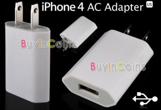 USB Wall Home Charger AC Adapter for Apple iPhone 4 4G 4S 4GS