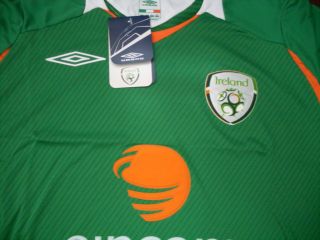 Authentic Umbro 2008 09 Official Fai Ireland Home Soccer Jersey