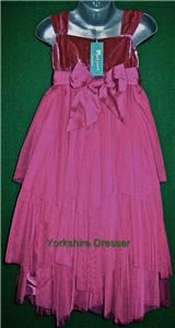 New Monsoon Girls Dark Pink Iris Party Bridesmaid Dress