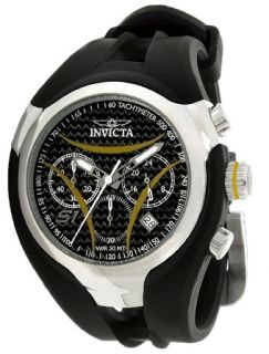 Invicta Mens 1605 S1 Nitro Black with Yellow Accents Chronograph Watch