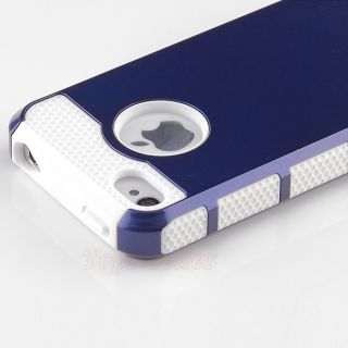  Rubber Matte Hard Case Cover for iPhone 4 4S w Screen Protector