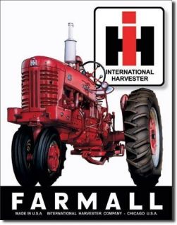 International Harvester Farmall Farm Tractor Vintage Style Tin Sign